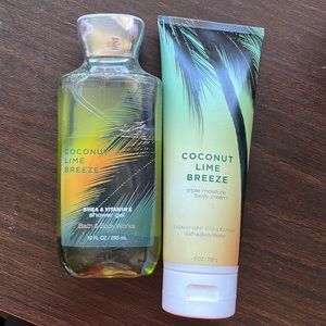 Bath & Body Works Coconut Lime Breeze 2 full Size  🏝 Shower Gel/ Body Cream